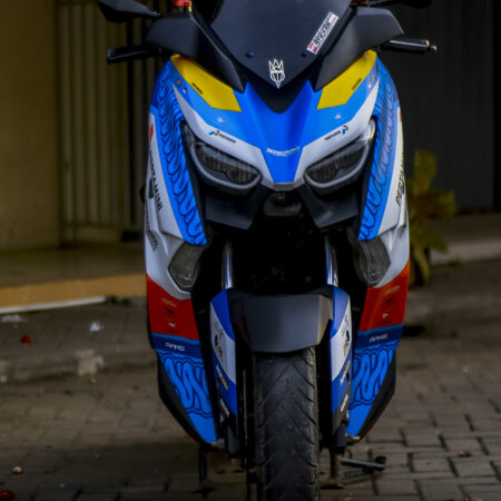 Sticker motor Xmax livery mandalika biru full body 03