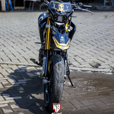 Stiker CRF 150 L Hitam Skull Striping Decal Sticker 04