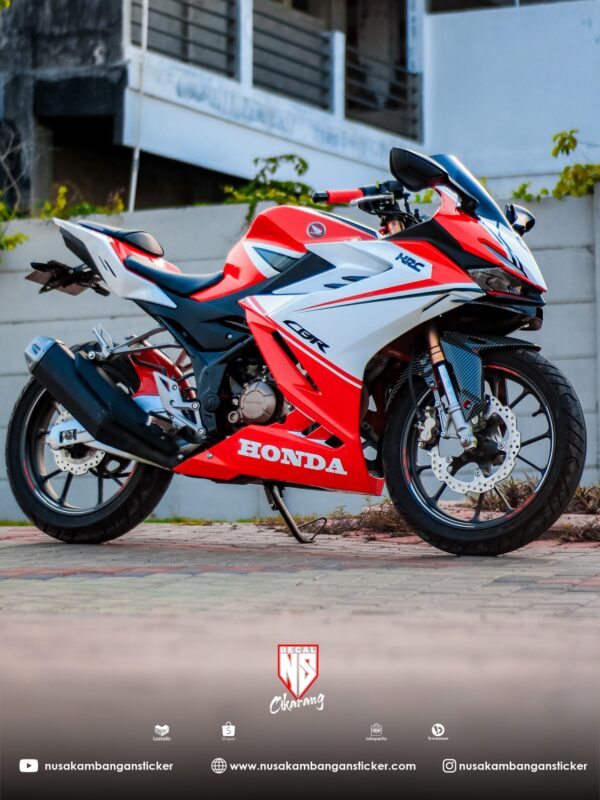 Stiker Motor CBR 150 R 2021 Liveri Panigale Merah Cutting Stiker Decal Sticker Full Body 01