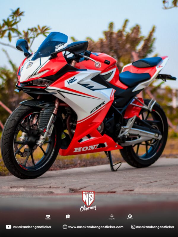 Stiker Motor CBR 150 R 2021 Liveri Panigale Merah Cutting Stiker Decal Sticker Full Body 04