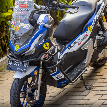 Stiker Motor Honda ADV 150 Ferrari HITAM BIRU Modifikasi Custom Sticker Full Body 03