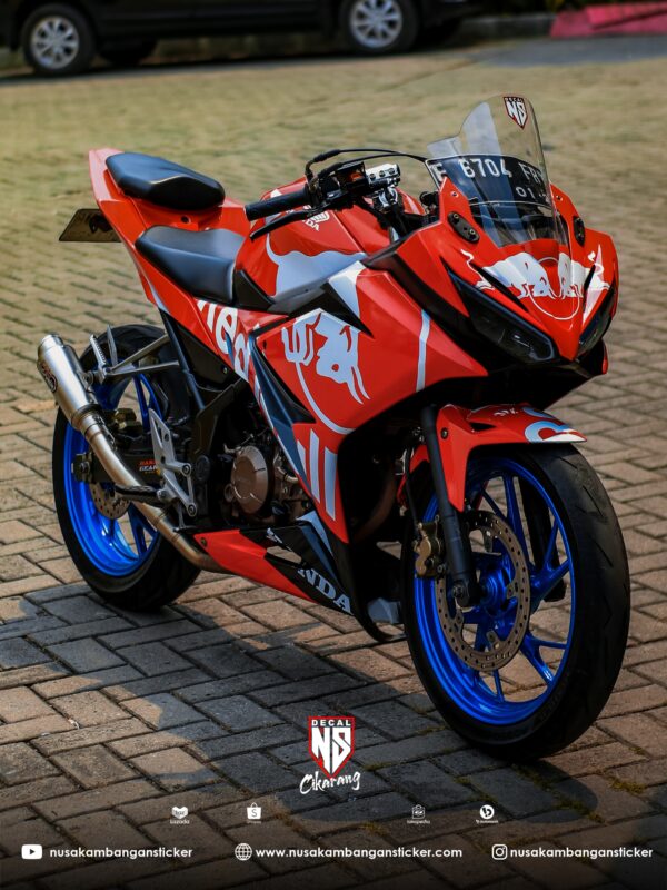 Stiker Motor Honda CBR 150 R All New Banteng Merah Sticker Full Body 03