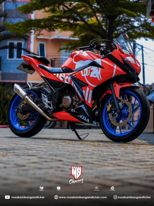 Stiker Motor Honda CBR 150 R All New Banteng Merah Sticker Full Body 04