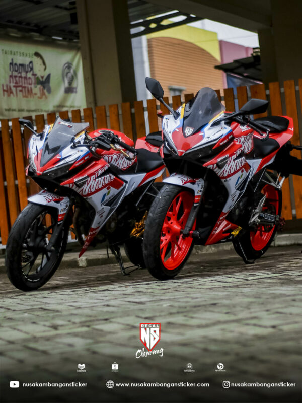 Stiker Motor Honda CBR 150 R All New Livery Mandalika Merah Modifikasi Sticker Full Body 01