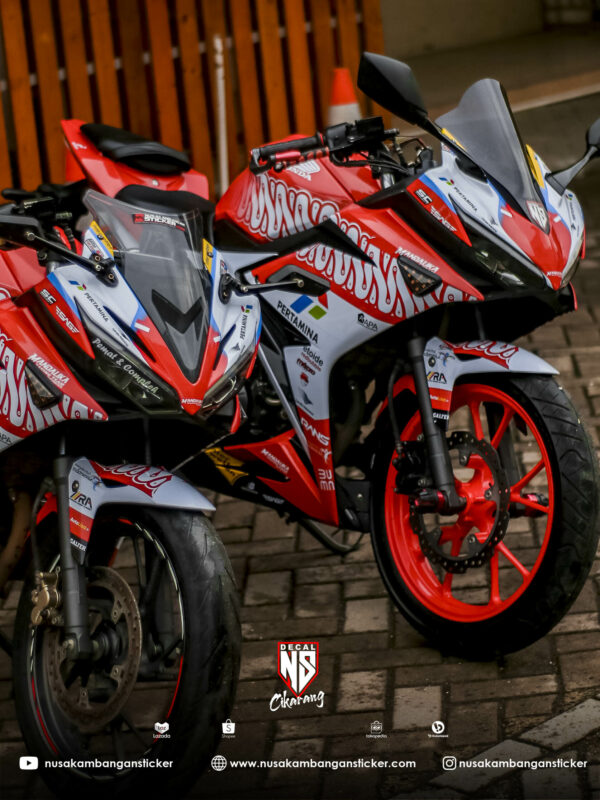 Stiker Motor Honda CBR 150 R All New Livery Mandalika Merah Modifikasi Sticker Full Body 02