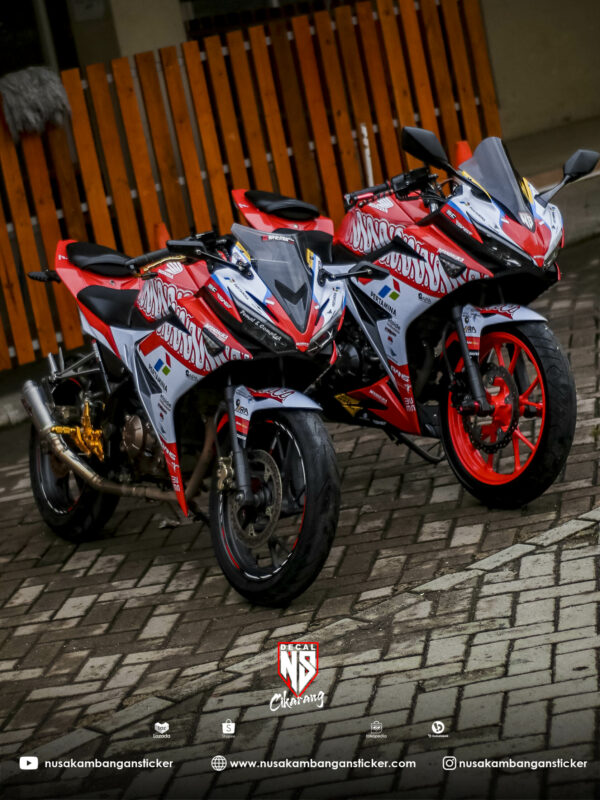 Stiker Motor Honda CBR 150 R All New Livery Mandalika Merah Modifikasi Sticker Full Body 03