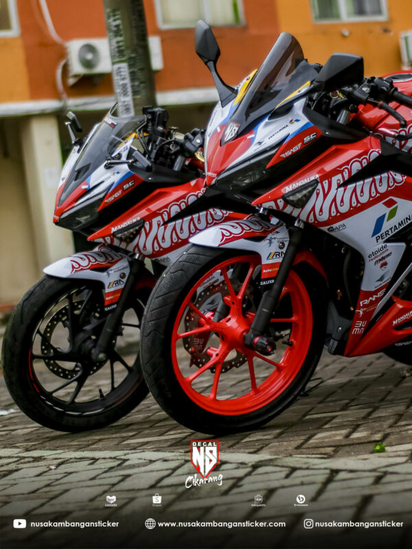 Stiker Motor Honda CBR 150 R All New Livery Mandalika Merah Modifikasi Sticker Full Body 04