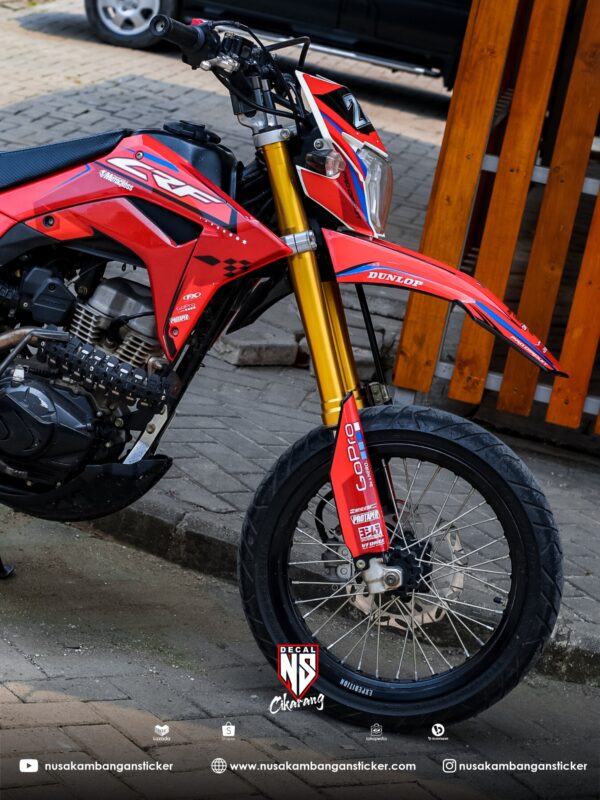 Striping CRF 150 L Merah Grafis Cutting Stiker Decal Sticker 02