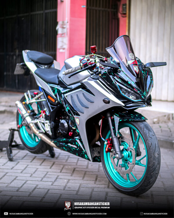 decal sticker cbr 150 silver carbon forged fullbody 03