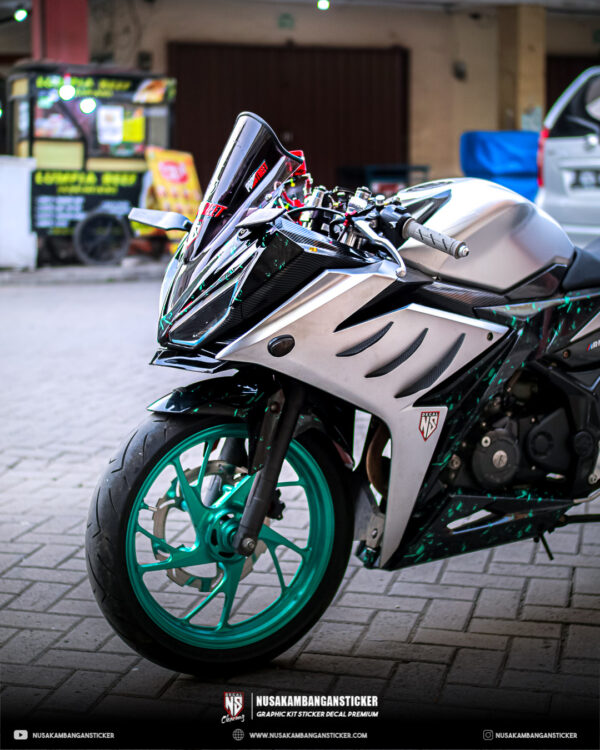 decal sticker cbr 150 silver carbon forged fullbody 04