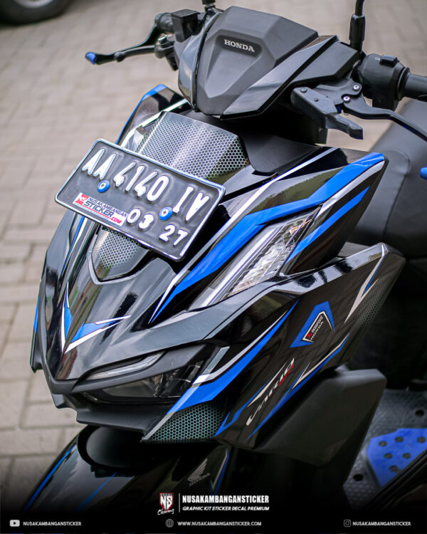stiker custom vario 160 hitam grafis biru 06