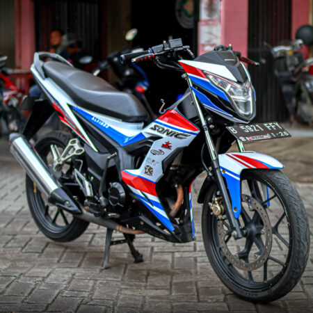 striping stiker sonic biru merah putih 02