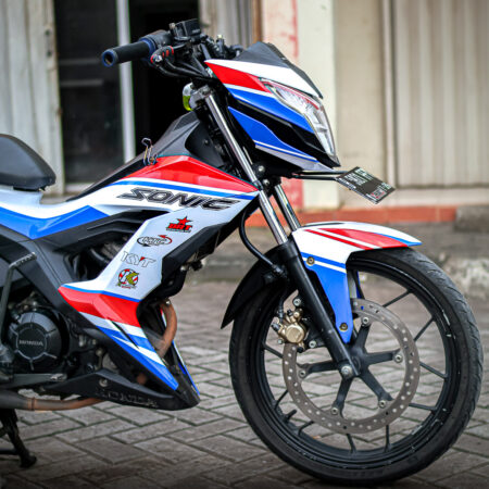 striping stiker sonic biru merah putih 03