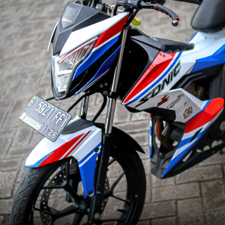 striping stiker sonic biru merah putih 07