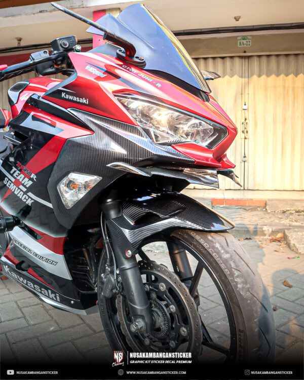 Custom Stiker Motor Kawasaki All New Ninja 250 Fi Merah Hitam Fullbody 05