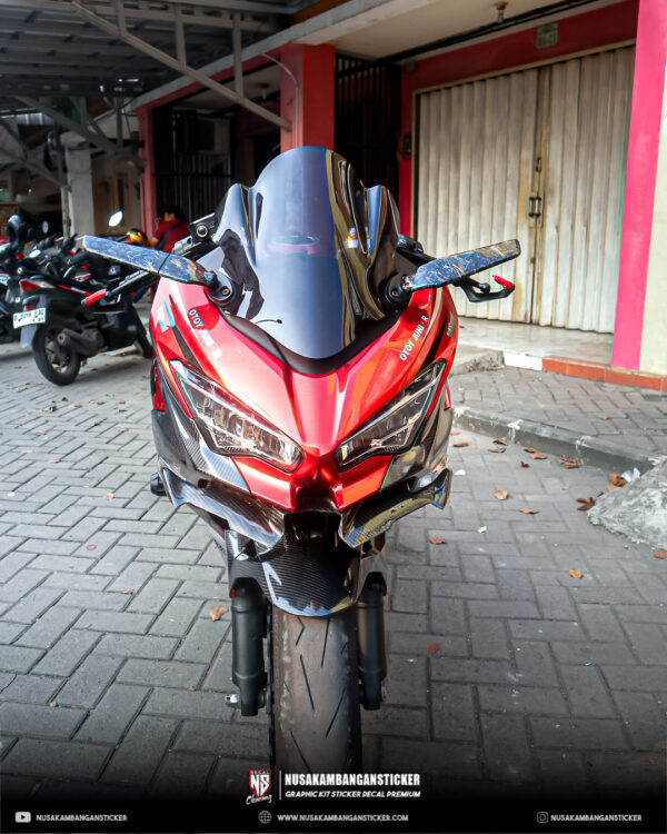 Custom Stiker Motor Kawasaki All New Ninja 250 Fi Merah Hitam Fullbody 06