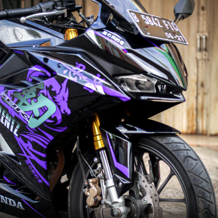 DESAIN DECAL CBR 150R 2021 KANJI HITAM UNGU 05