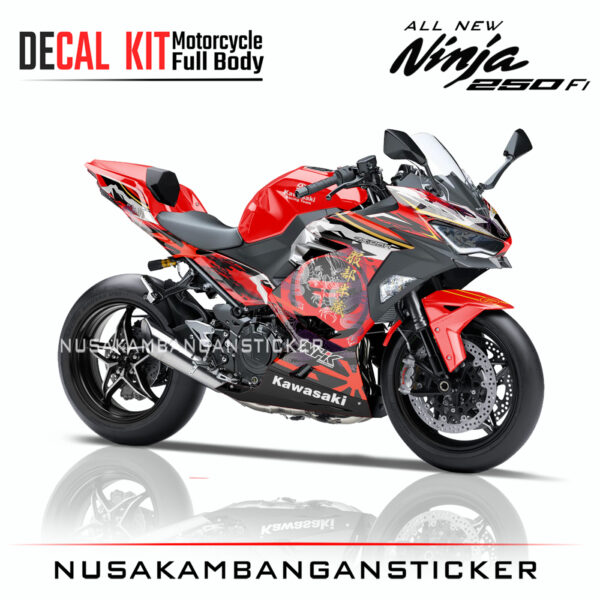 Decal Sticker Kawasaki All New Ninja 250 FI Special Edition NHK Bushido Merah Stiker Full Body