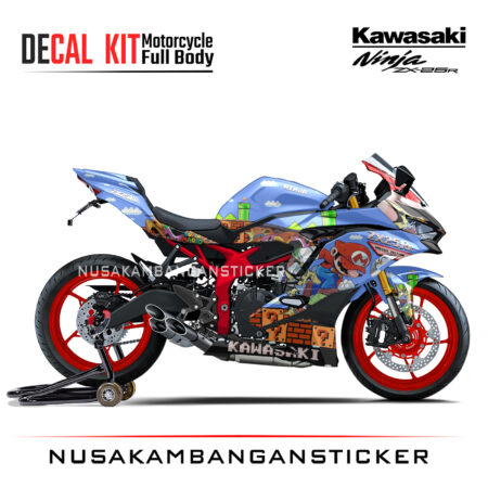 Decal Sticker Kawasaki Ninja ZX25 R Super mario 1 Stiker Full Body