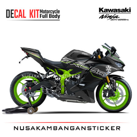 Decal Sticker Kawasaki Ninja ZX25 R winter test hitam Stiker Full Body 3