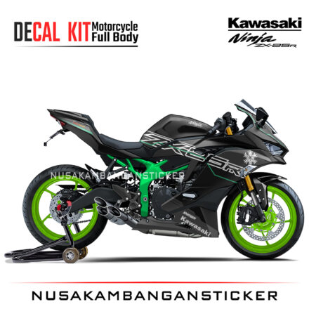 Decal Sticker Kawasaki Ninja ZX25 R winter test hitam Stiker Full Body 5