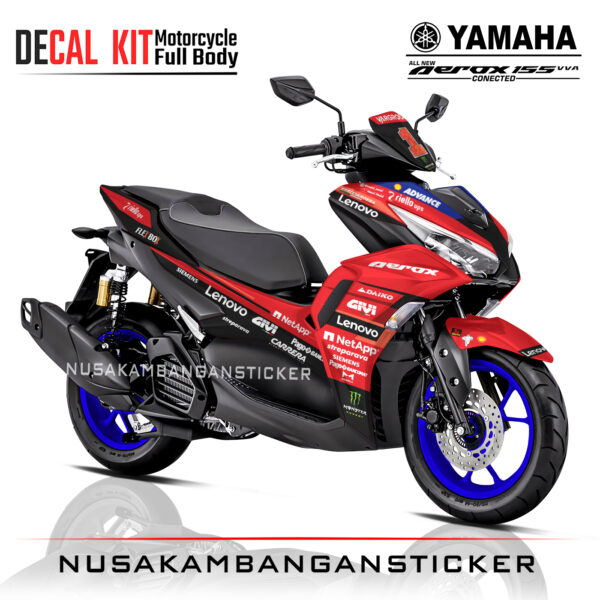 Decal Sticker Motor Yamaha Aerox New Conected 155 moto gp ducati lenovo Stiker Full Body 2