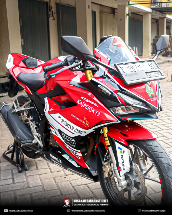 Decal Stiker Honda CBR 150R 2021 Kaspersky Merah Putih Fullbody 04
