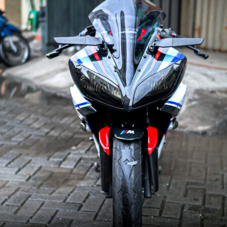 Decal Stiker Yamaha R15 V2 Putih List Merah Biru Fullbody 07