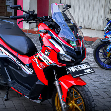 Decal Striping Honda ADV 160 Merah Putih Fullbody 04