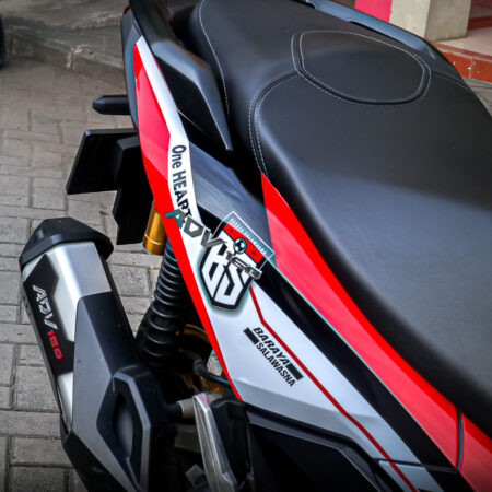 Decal Striping Honda ADV 160 Merah Putih Fullbody 06