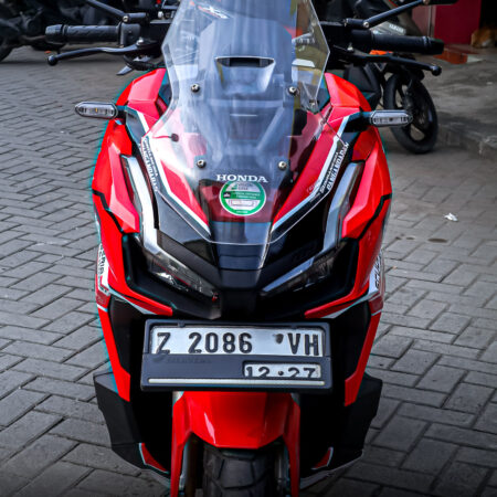 Decal Striping Honda ADV 160 Merah Putih Fullbody 07