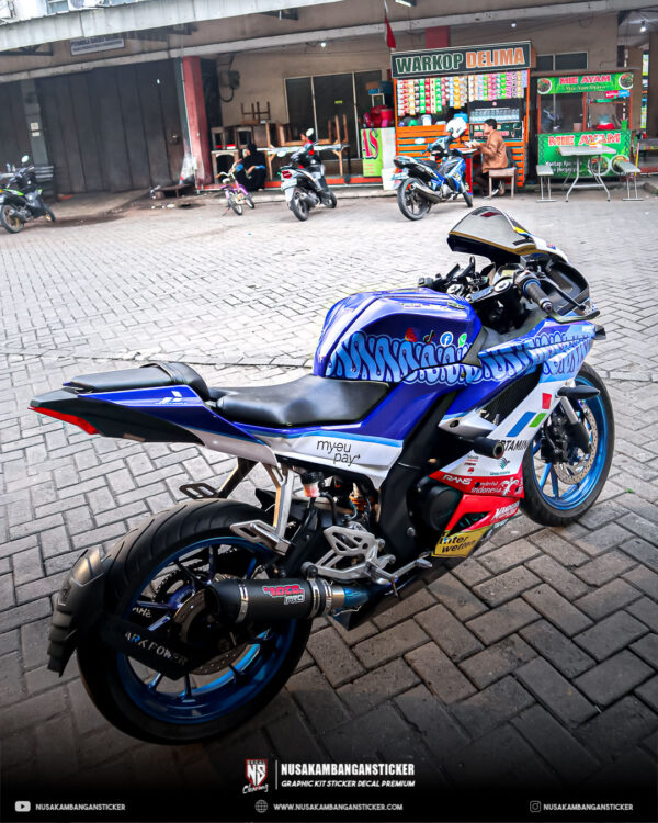 Desain Motor Yamaha R15 V3 Mandalika Biru Fullbody 02