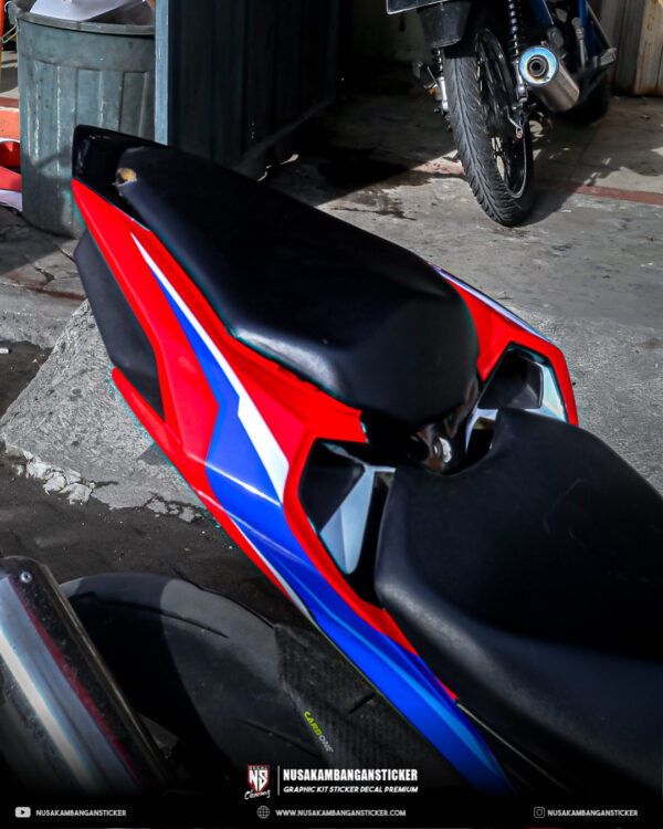 Desain Stiker Motor Honda CBR 250 RR Tri Colour Fullbody 06