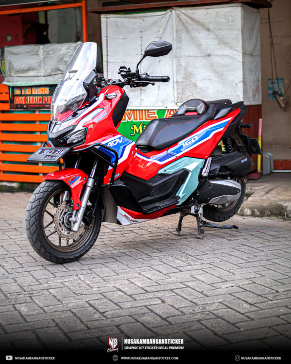 Stiker Motor Honda ADV 160 Merah Biru Fullbody 02