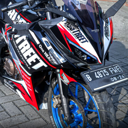 Stiker Motor Honda CBR 150R All New Prostreet Hitam Merah Fullbody 05