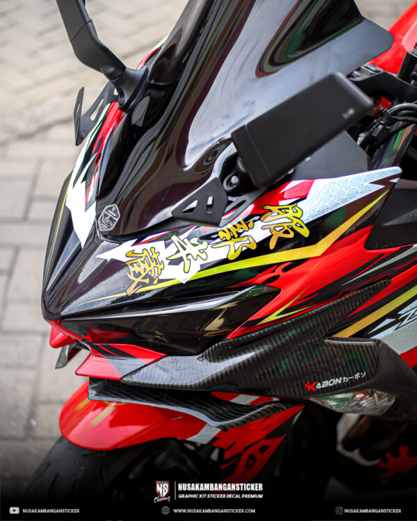 Stiker Motor Kawasaki all new ninja 250 fi Samurai Merah 04