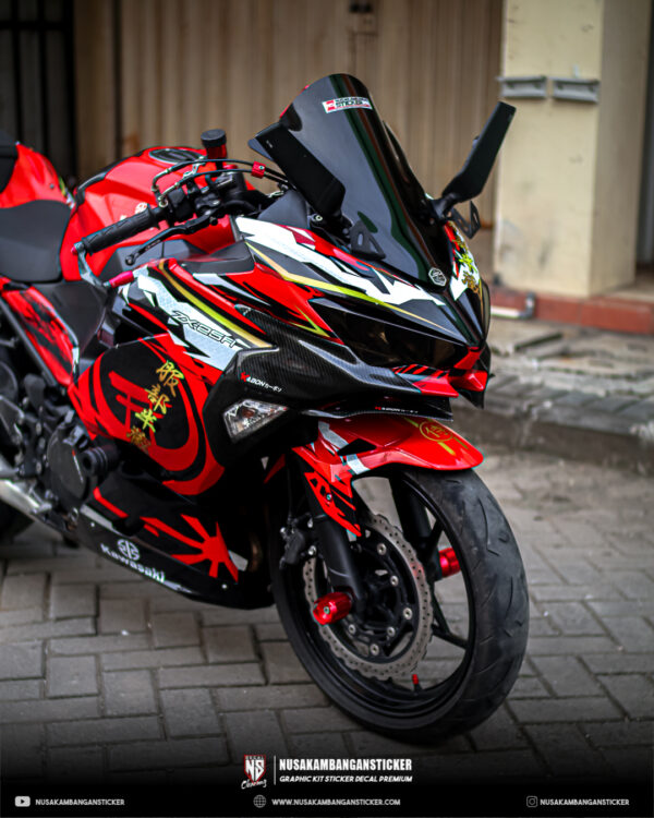 Stiker Motor Kawasaki all new ninja 250 fi Samurai Merah 05