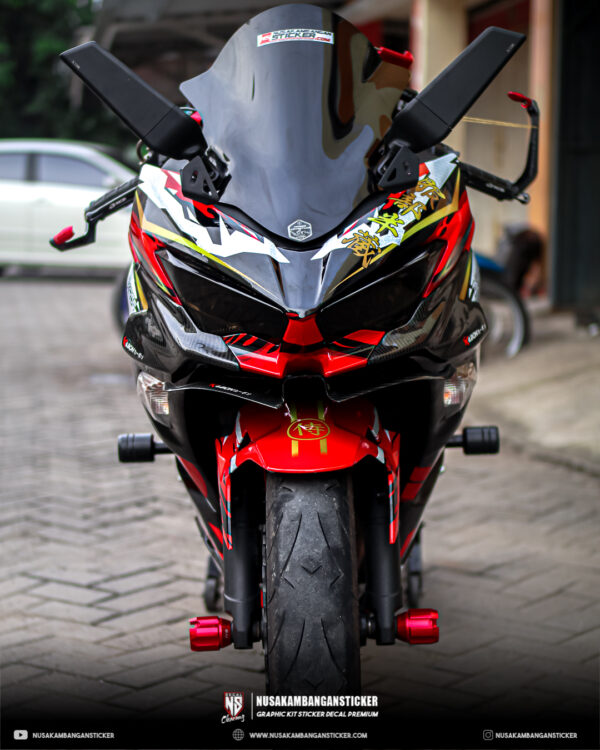 Stiker Motor Kawasaki all new ninja 250 fi Samurai Merah 07