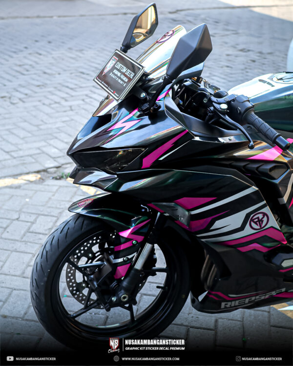 Decal Stiker Motor Kawasaki ZX 25 R Hitam Magenta Fullbody 02