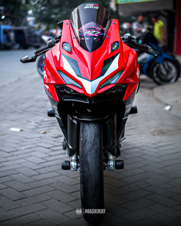 Desain Stiker Motor Honda CBR 250RR Merah Hitam Fullbody 07