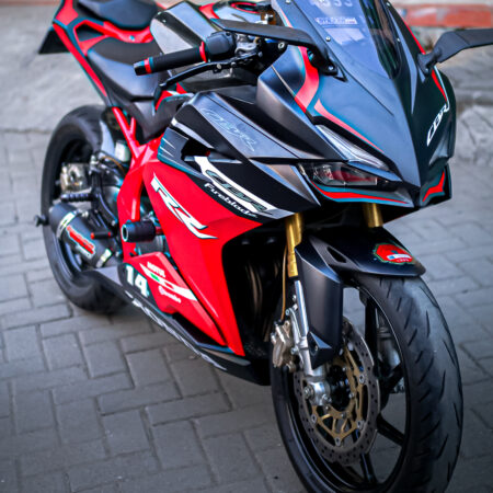 Stiker Motor Honda CBR 250RR Hitam Merah Fullbody 04