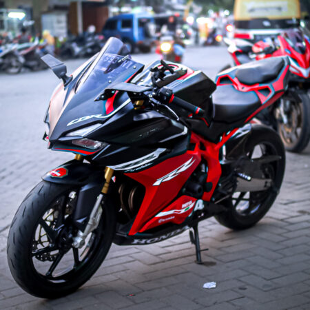 Stiker Motor Honda CBR 250RR Hitam Merah Fullbody 05