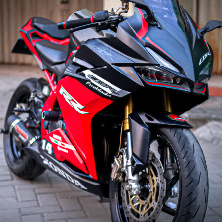 Stiker Motor Honda CBR 250RR Hitam Merah Fullbody 06
