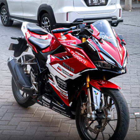 Decal Sticker Honda CBR 15R 2021 Kaspersky Merah Putih Fullbody 01