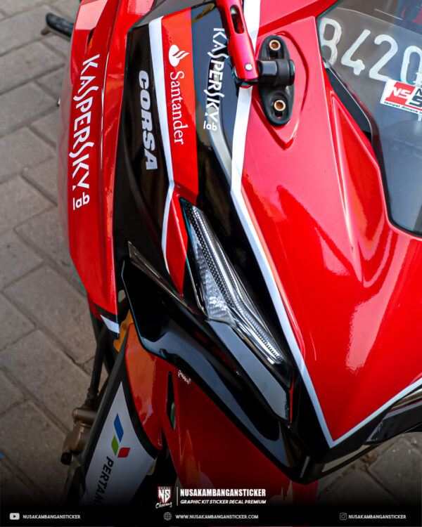 Decal Sticker Honda CBR 15R 2021 Kaspersky Merah Putih Fullbody 07