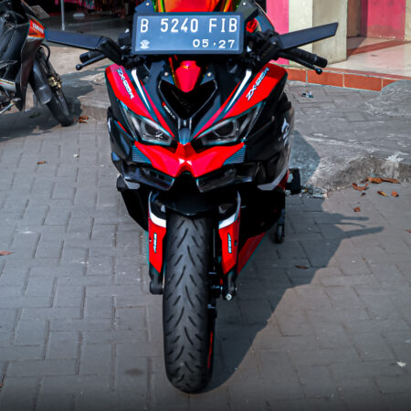 Decal Stiker Motor Kawasaki ZX 25R Kanji Hitam Merah Fullbody 05