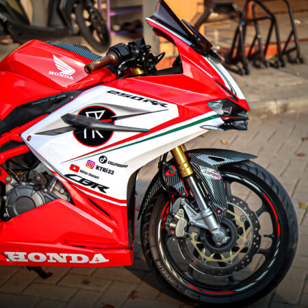 Desain Sticker Motor Honda CBR 250RR Merah Putih Fullbody 05