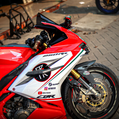 Desain Sticker Motor Honda CBR 250RR Merah Putih Fullbody 06