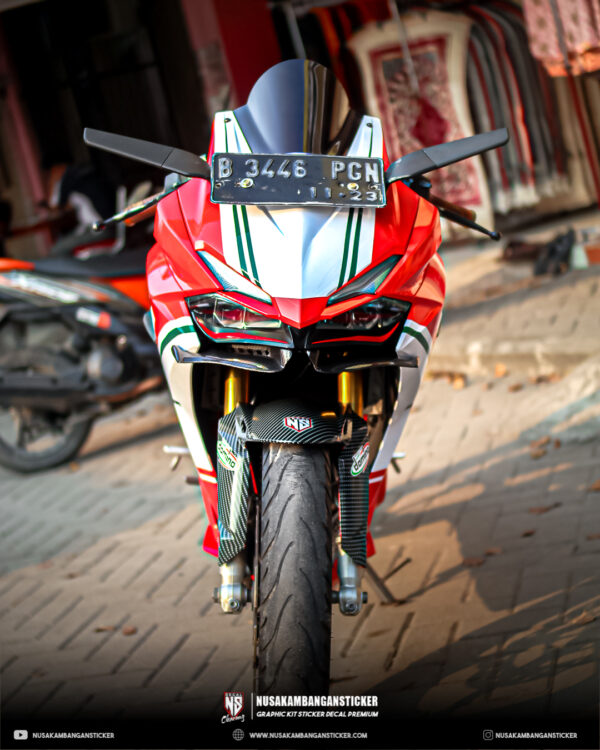 Desain Sticker Motor Honda CBR 250RR Merah Putih Fullbody 07