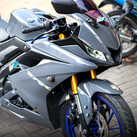Desain Sticker Motor Yamaha R15 V3 Abu abu Fullbody 05